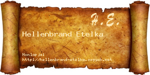 Hellenbrand Etelka névjegykártya